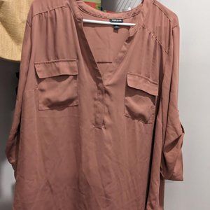 Torrid Harper Georgette Pullover 3/4 Sleeve Blouse